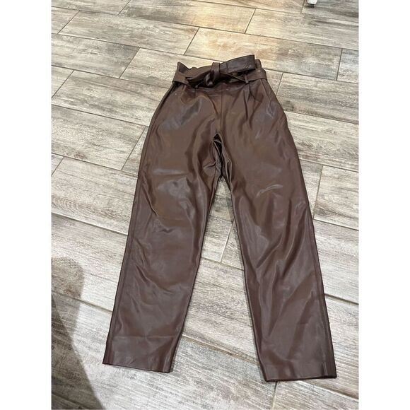 Amanda Uprichard Revolve High Rise Faux Leather Pants Size XS - Picture 1 of 6